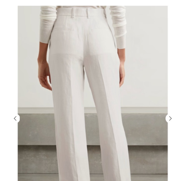 Chloe Linen Linen tapered Trouser Pants White Size FR34 - Picture 3 of 15
